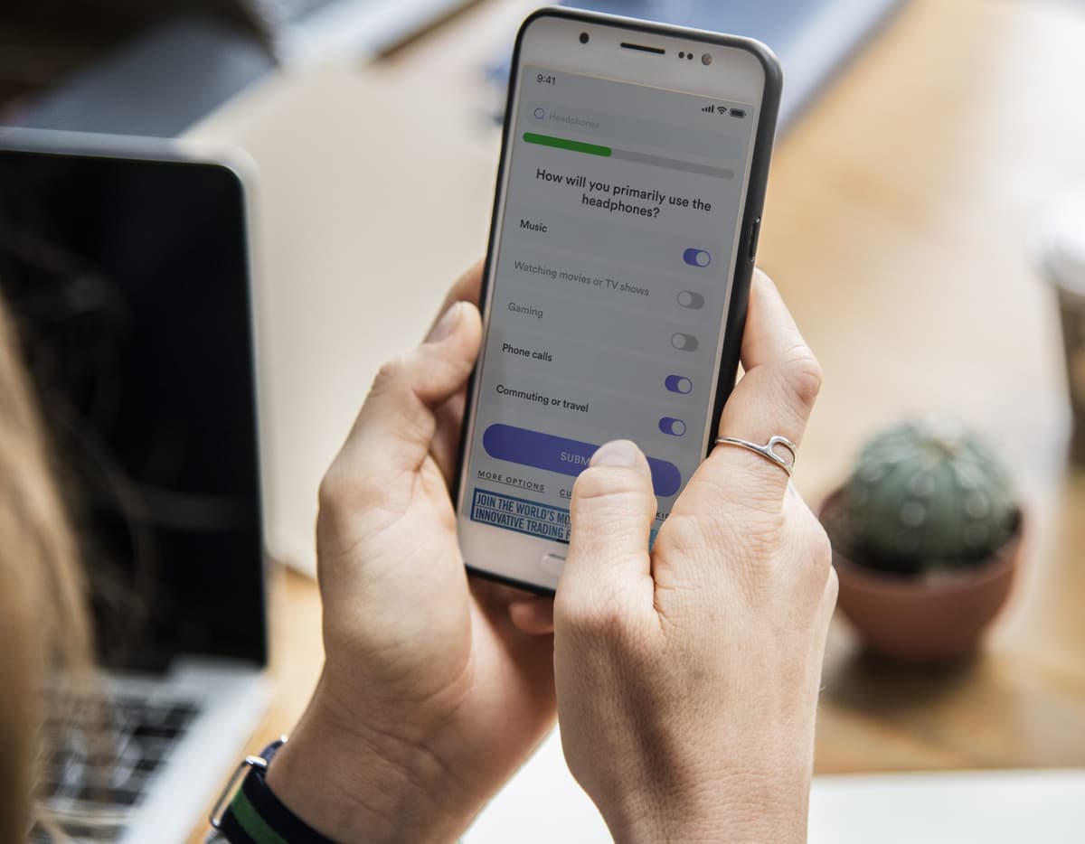 Person using QuickPick AI shopping assistant